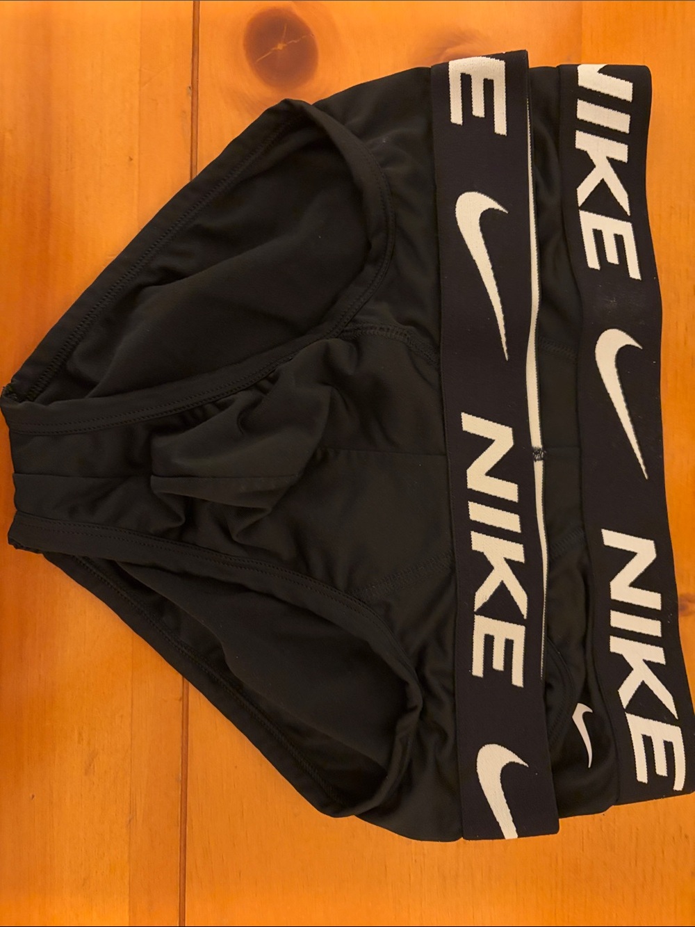 Nike Black Bikini Briefs with White Logo Band